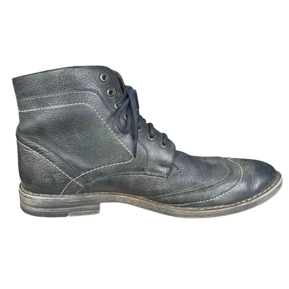 Roan By Bed Stu Men’s Outlaw Grey Leather Wingtip Chukka Boot Size US 12